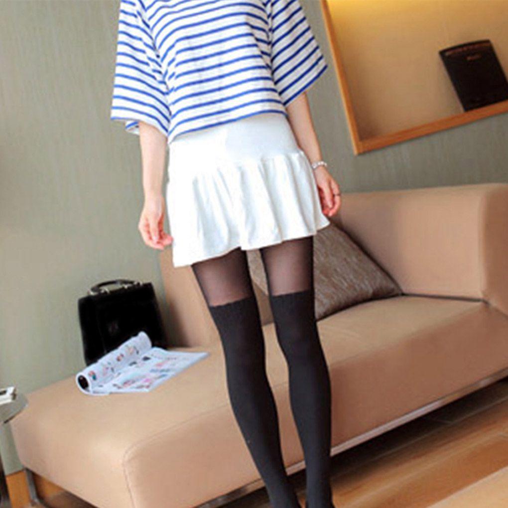 Girls Women Tights Pantyhose Fashion Design Stockings Pattern Printed Cat Shape Sheer Pantyhose Mock Fashion Stockings