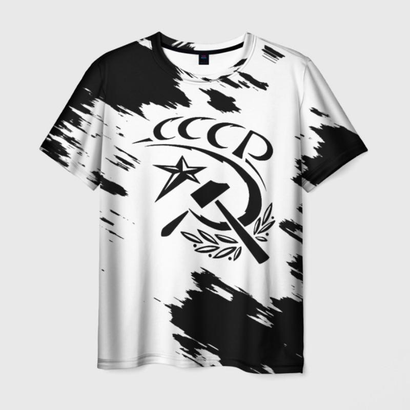 New Vintage CCCP Russian Men's 3D Printed T-Shirts Fashion USSR Soviet Union Pattern Short Sleeve Tee Shirt Street Tops Clothing
