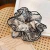 Elegant Top Grade Print Chiffon Large Intestine Scrunchie For Women Lady Hair Tie Hair Band Hair Ring Fashion Hair Accessories