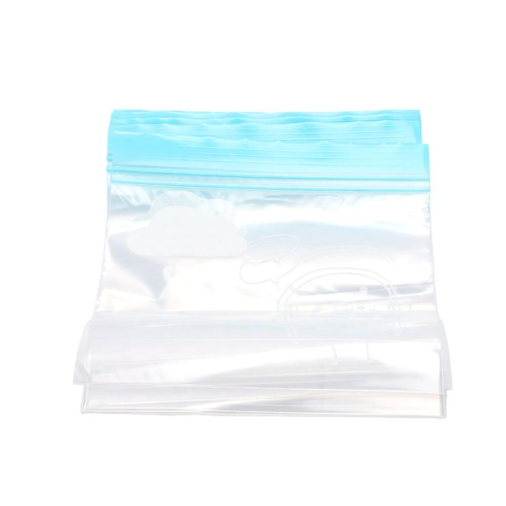30PCS PE Reusable Freezer Bags Triple Seal Plastic Organization Bags Zipper Seal Bags For Leftovers