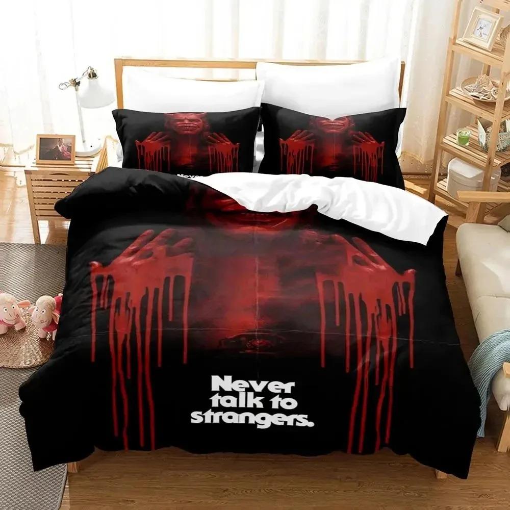 Horror Movie Black Phone Bedding Set Boys Girls Twin Queen Size Duvet Cover Pillowcase Bed Boys Adult Fashion Home Textileextile