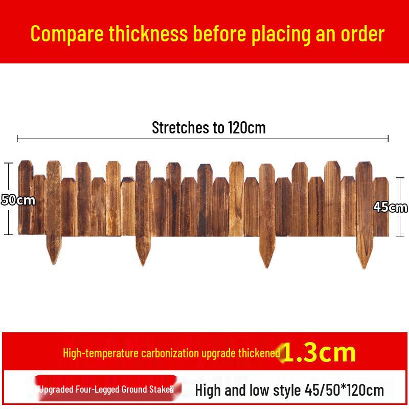 Flexible Garden Arc Wood Fence: Decorative, Anti-Corrosion Courtyard Barrier