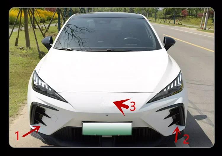 3pcs For MG4 EV Car Front Bumper Spoiler Side Air Vent Trim Black ABS Cover Decor Lower Bumper Panel Protector Auto Decoration