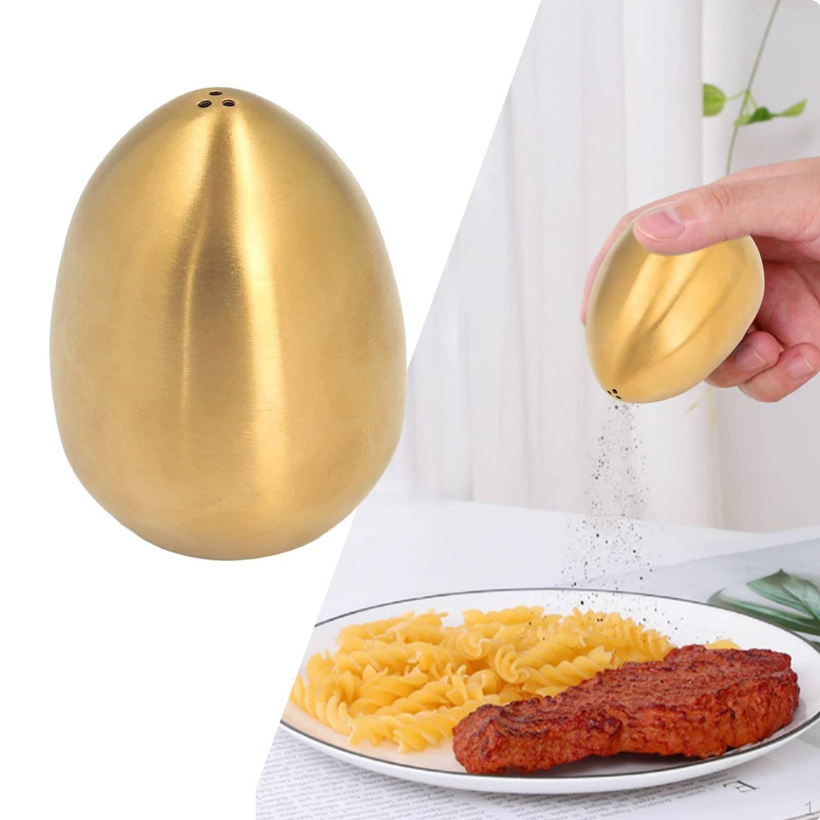 Egg Shaped Seasoning and Pepper Shaker 3Hole Top Dispenser RustResistant