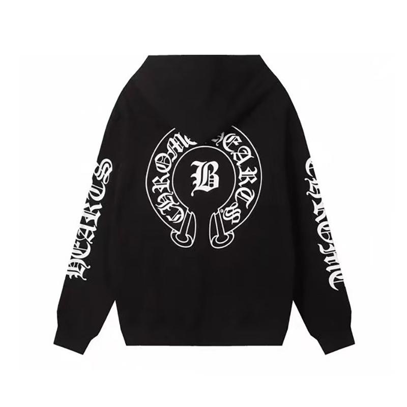 850 CHROME HEARTS 2026 Autumn and Winter New Plus Size Classic Style Logo Hooded Sweatshirt, Suitable for Couples To Wear