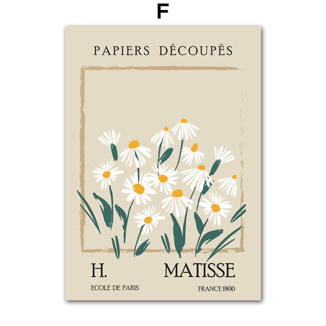 Matisse Wall Art Malba na plátně Severské Plakáty a grafiky Abstraktní nástěnné obrazy pro obývací pokoj Dekor Interior Decor Bez rámu