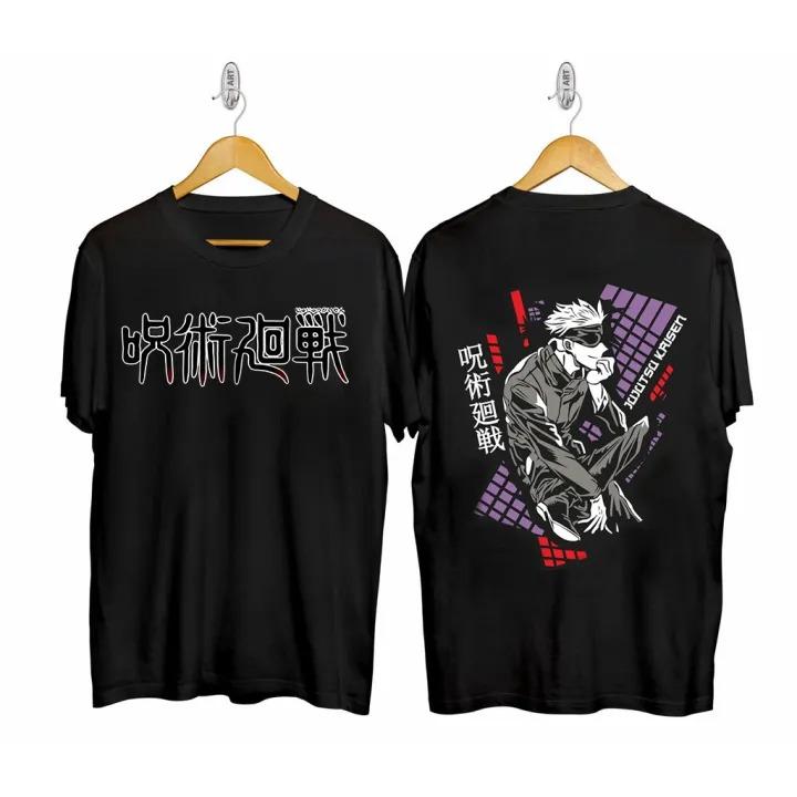 2026 Lato Jujutsu Kaisen Anime Satoru Gojo Nadruk Luźna Koszulka z Krótkim Rękawem Czysta Bawełna Dziecięca Unisex Casual Luźna Y2k