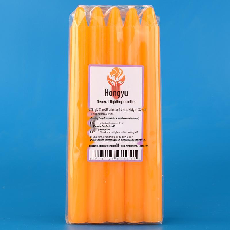 Smokeless Deodorizing White Candles for Power Outages and Buddha Offerings