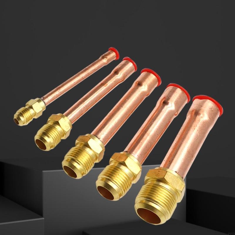 Pipe for Air Conditioner, 4pcs Flare Connector, Male Thread Adapter