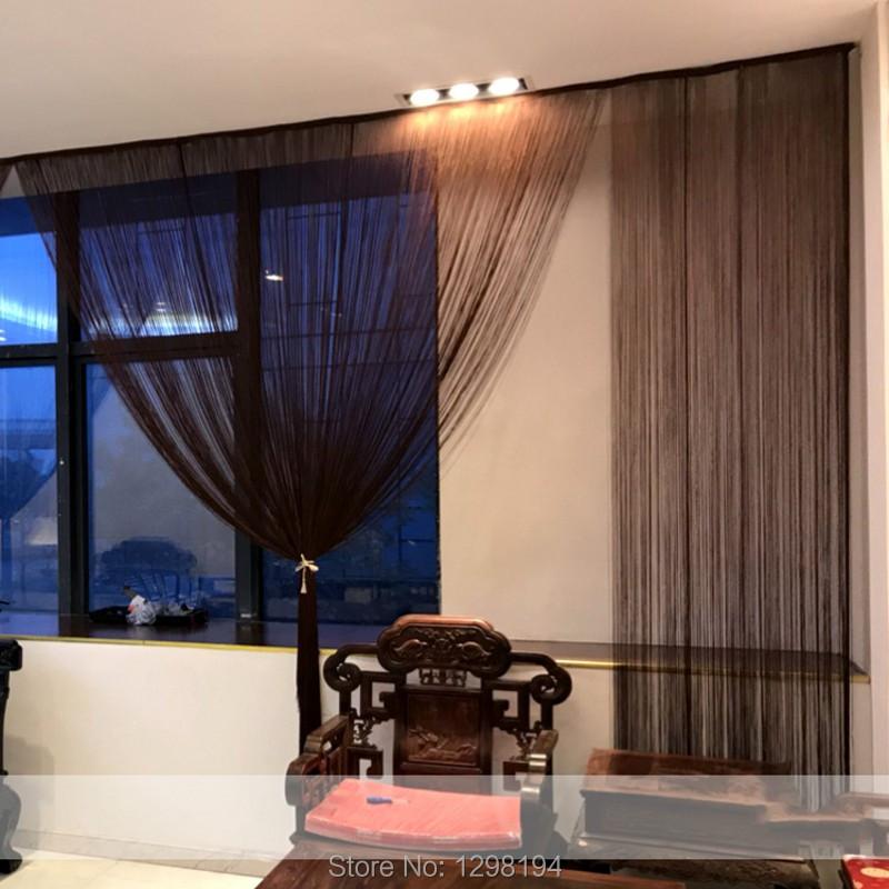 Solider Dekorative Schnurvorhang 100*200/300*300CM Schwarz Weiß Grau Klassische Linienvorhänge Jalousie Fenstervorhang Raumteiler