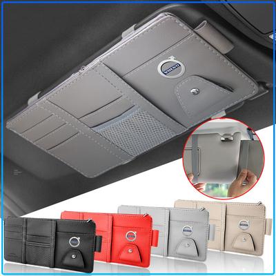 Car Visor Organizer Car Sunglasses Holder Visor Accessories For Rdesign XC90 S60 XC60 V70 S80 S40 V50 V40 V60 C30 S70