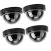 4pcs Dome Simulation Camera CCTV Dummy Fake Security Camera With Flashing Led Light
