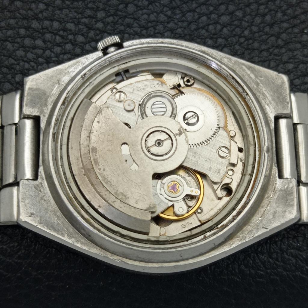 GENUINE VINTAGE SEIKO 5 AUTOMATIC 7019A JAPAN MENS BLACK DIAL WATCH a701916-5 R207-a701916