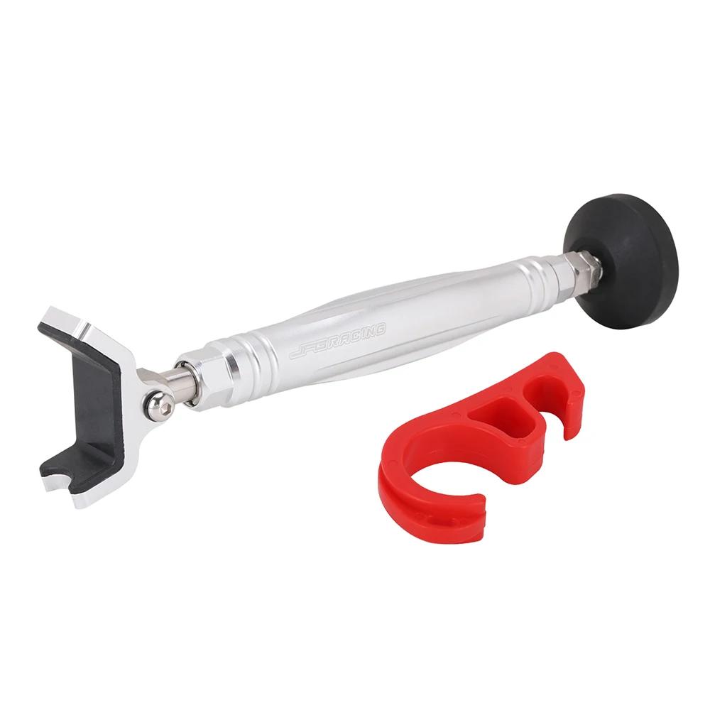 Motorcycle Support Side Wheel Stand Frame Balancer Lift With Brake Lock Hook Universal For KTM Yamaha Honda Suzuki Motocross серебряный
