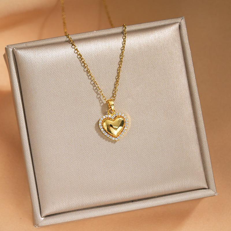 Light Luxury Copper-Inlaid Diamond Necklace for Women – Exquisite INS-Style Clavicle Chain