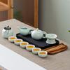 Ge kiln open travel tea set, convenient whole set of office practical ceramic kung fu teapot set, business meeting with gifts
