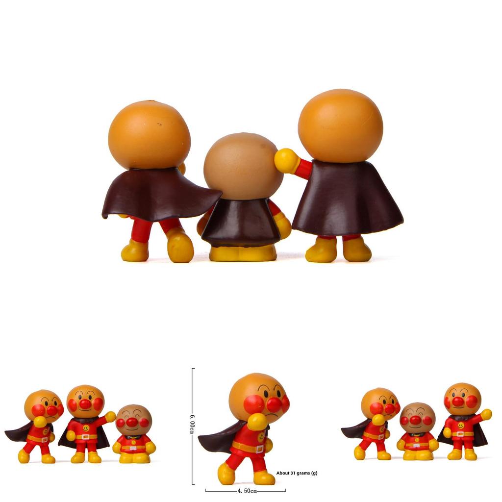 Anpanman Cute Cartoon Standing Posture Waving Mini Model For Kids And Collectors