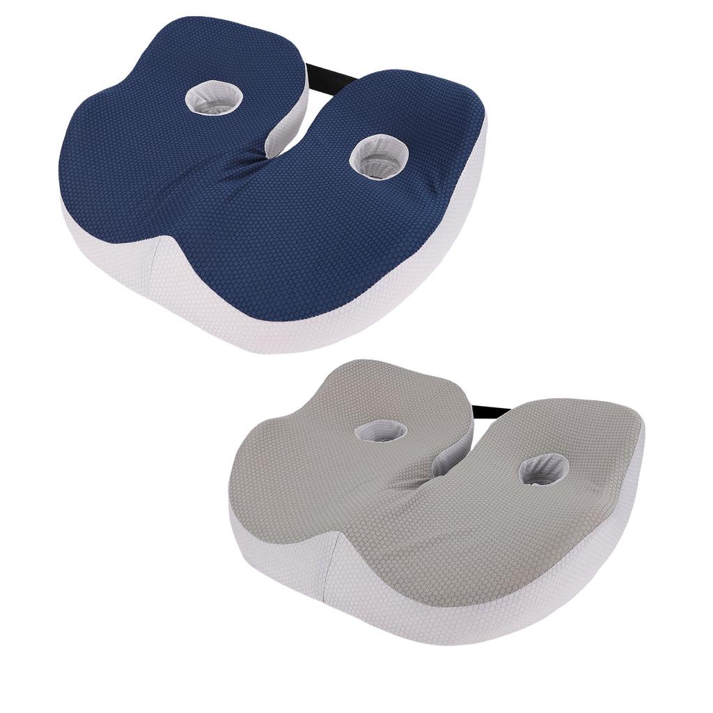 Seat Cushion Chair Memory Foam Support Breathable Detachable Ergonomic Pad for Students