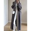 Women Faux Mink Long Cardigan Oversized Knit Coat Soft Plush Knee Length Duster Lounge Wrap