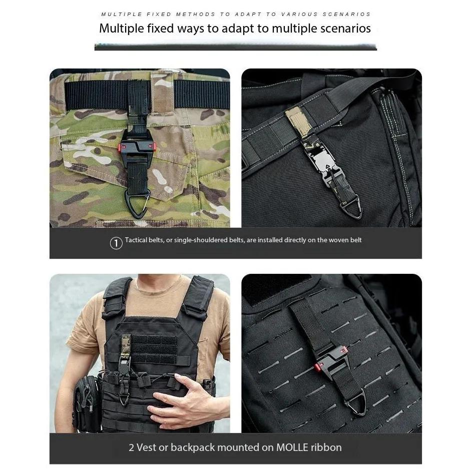 Outdoor Tactical Multi-purpose Triangle Quick Release Buckle Multifunctional Backpack Belt Quick Nylon Hanging Buckle