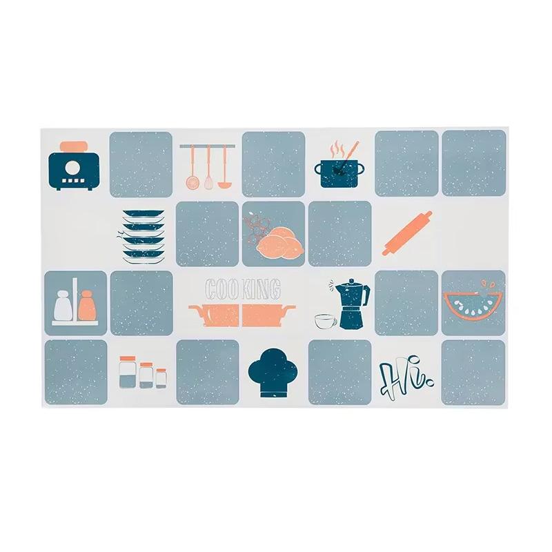 

1PC Tile Decal for Kitchen Stove Oil-proof 45*75cm High Temperature Resistant 4 Styles Wall Paper Waterproof Self-adhesive синий