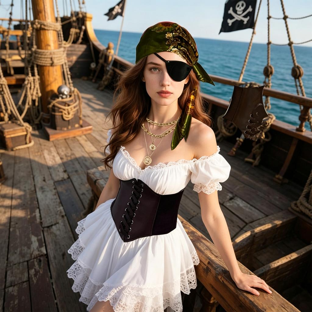 Costume Accessories Set - Bandana and Waistband for Halloween Party