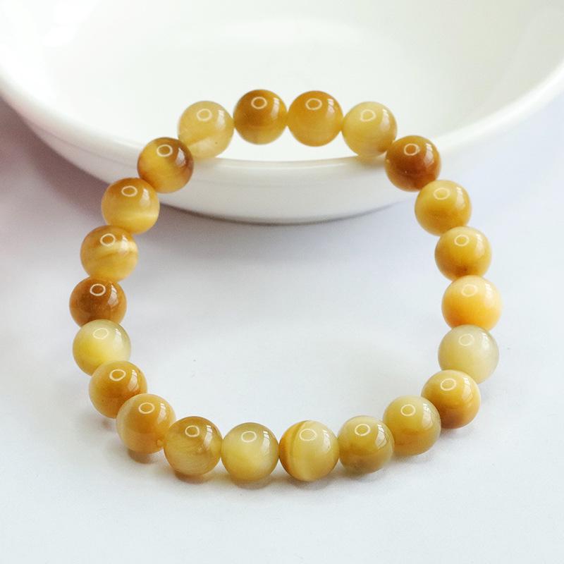 Juan Yu Golden Tiger Eye Stone Bracelet - Crystal Design (CB3092203)