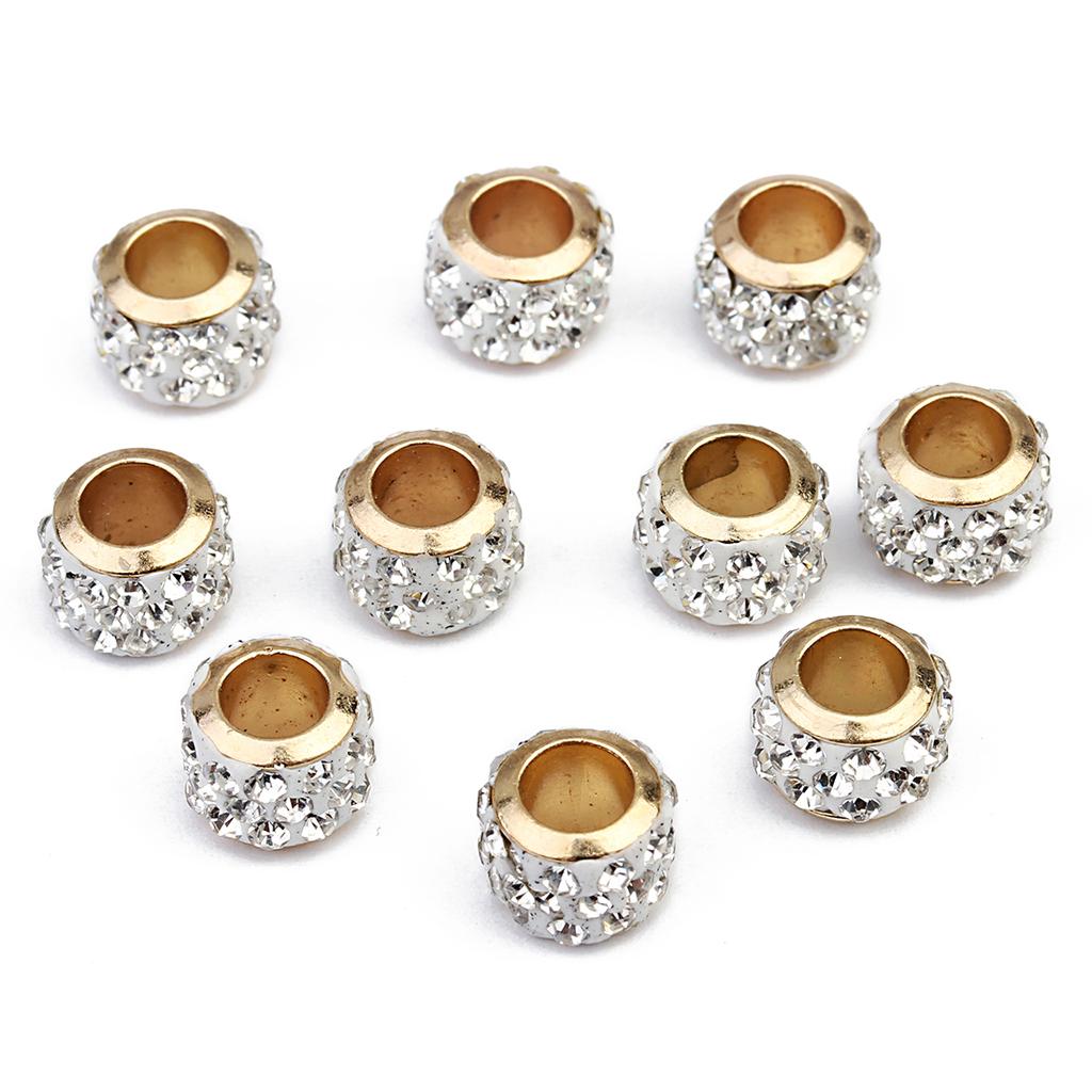 20 stuks Strass Kristal Kralen Shambhala Legering Groot Gat Rond Losse Kralen Voor Sieraden Maken DIY Armbanden Ketting Accessoires