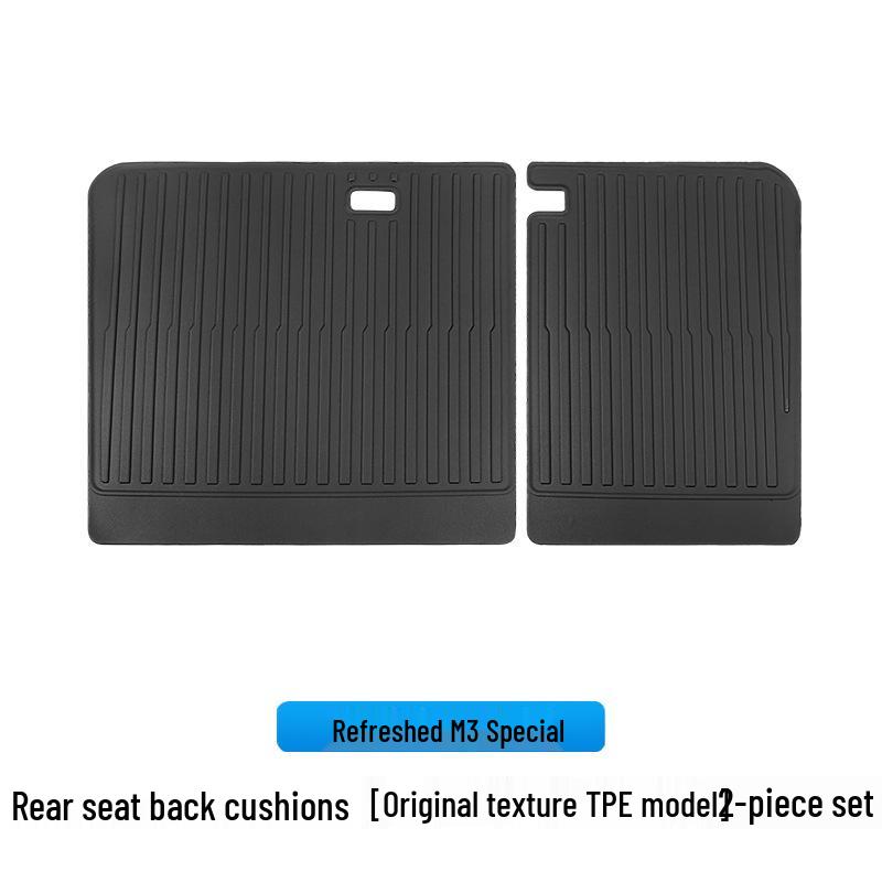 

Tesla Model Y Rear Seat Backrest & Trunk Anti-Kick Cushion - Interior Modification Accessory Simple Black