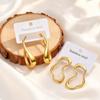 Stainless Steel Geometric Earrings for Women Irregular High-Quality Earrings Piercing Earrings Female Party Jewelry Gift