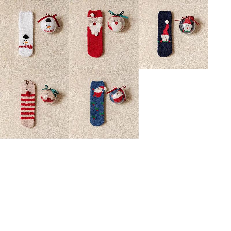 Yishanyisi Christmas Coral Fleece Adult Socks