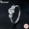 Bamoer Romantic 1CT Moissanite Ring 925 Sterlin Silver D Color Moissanite Stackable Promise Wedding Ring Party Gift