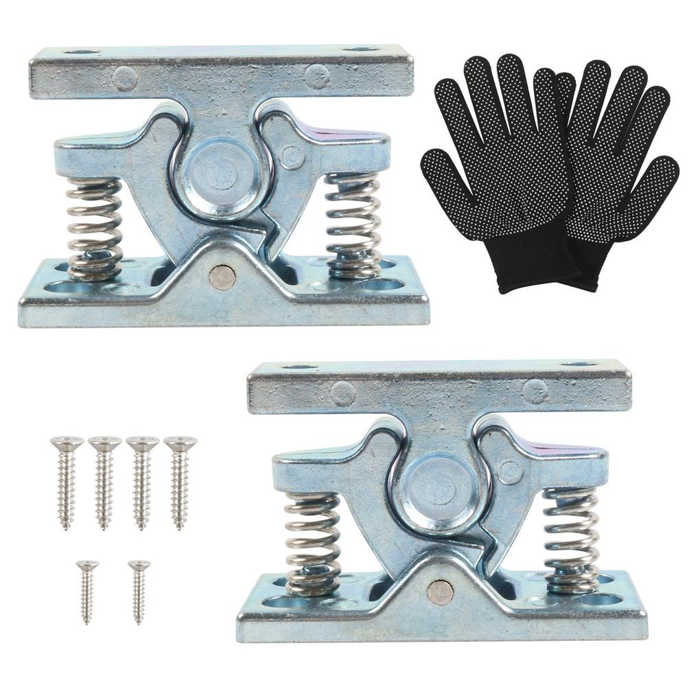 Heavy Zinc Alloy RV Door Holder 2 Pieces for Trailers Boats Garage Doors with Double Ball Design and Pre Drilled Holes