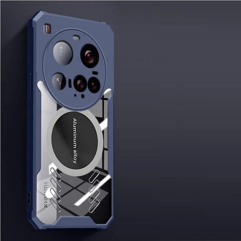 Cover For Xiaomi 15 Ultra Armor Shockproof Clear Acrylic Shockproof Case For Mi 13 Pro 12S 11 14 15 Ultra Cooling Heat Dissipation For Magsafe Cover