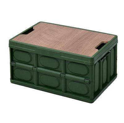 Storage Folding S Storage Case with Accessories Width 38 X Depth 26 X Height Easy To Khaki [Yamazen] Box, Size, Lid, Stacking, Clothes, Storage, 21cm,