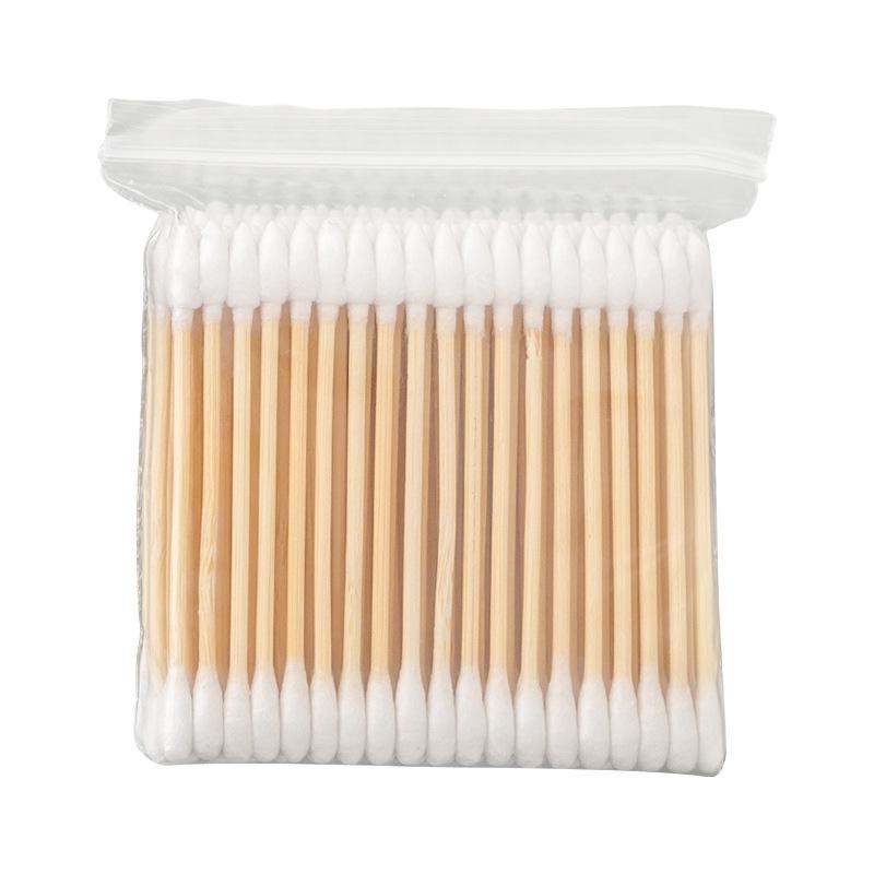 Doppelköpfige Wattestäbchen: Einweg-Holzstäbchen zur Ohrenreinigung und für Make-up im speziellen Haushalts-Pack