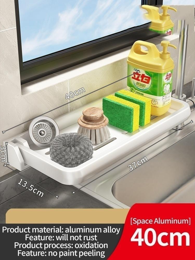 Foldable Kitchen Sponge Holder Sink Drain Rack Soap Drainer Towel Rack Shelf Organizer bathroom Storage Accessories