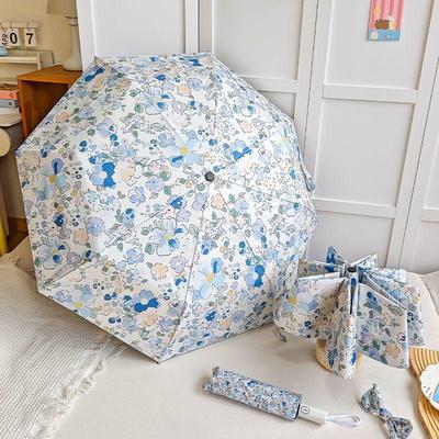 Japanese Floral Parasol Umbrella: Automatic, UV-Resistant, Cartoon Design for Rain or Shine