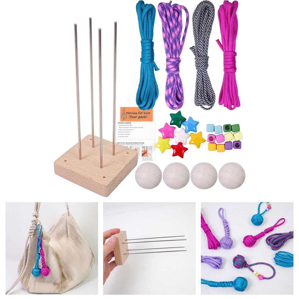 Paracord Jig Balls Crochet Kit Crochet Material Package with Crochet Hooks