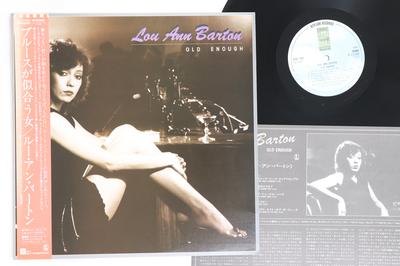LP Record LOU ANN BARTON - Old Enogh P11182 ASYLUM 1982 Japan Obi Pop Used