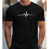 2026 Men's 100% Cotton Summer Loose Size Creative Graphic Printed Slim Fit Casual Sports Round Neck Short Sleeved T-shirt Top