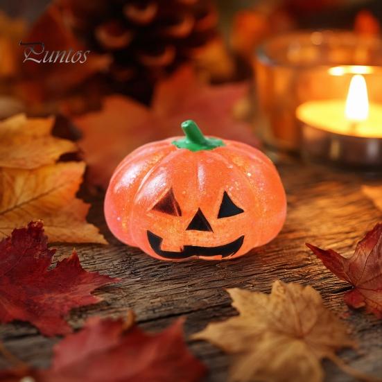 Sensorischer Stressball Halloween Kürbis Entlastungsspielzeug, Gruseliger Kopf Knet-Angst-Klar Glitzer Zuckerball, Partygeschenke Spielzeug