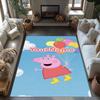 Peppa Pig Customize Text Floor Mat Design for Dining Room Foyer Dormitory Game Room Antislip Carpet Office Home Decor Best for Christmas