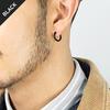 Glory_Arden [Unisex] Surgical Steel Black One-Touch Earrings / Gbse-024-1