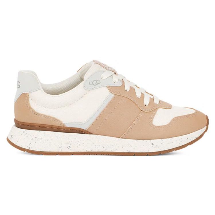 UGG Pohodlné Lehké Ploché Šněrovací Nízké Sportovní Neformální Boty Dámské tenisky Světle šedá Hnědá 1136855-DRI