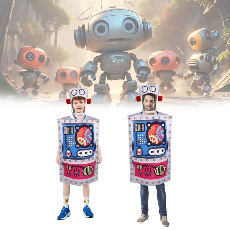 Halloween Robot Attire Creative Cosplay Costume Polyester Unisex For Adults Teens Stage