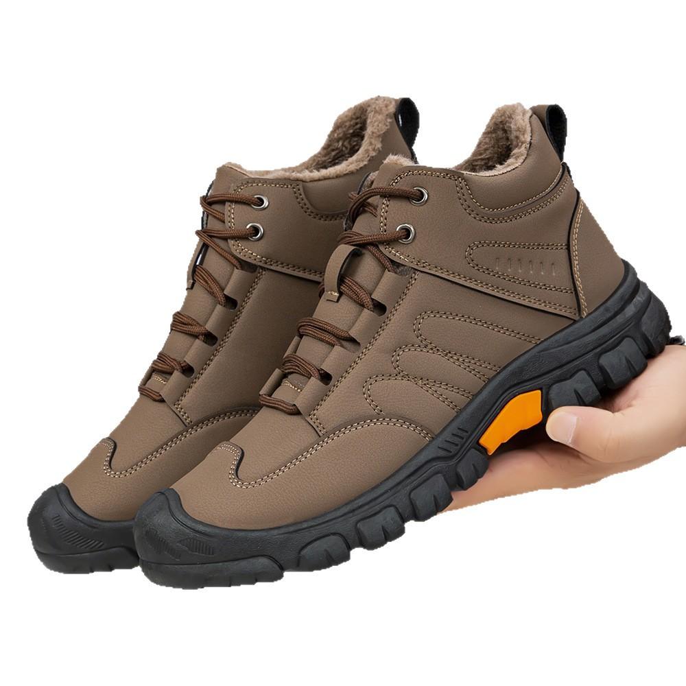 Martin boots men's new winter velvet warm boots men's outdoor mountaineering off-road shoes winter warm
