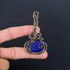 Lapis Lazuli Pendant Handmade Gemstone Jewelry, 999 Copper Wire Wrapped Pendant ,Unique Design Jewelry Pendant
