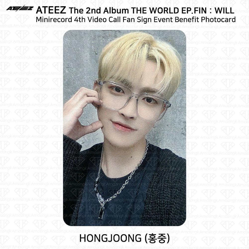 ATEEZ THE WORLD EP.FIN WILL Minirecord 4. konferencja wideo z korzyścią dla fotokarty