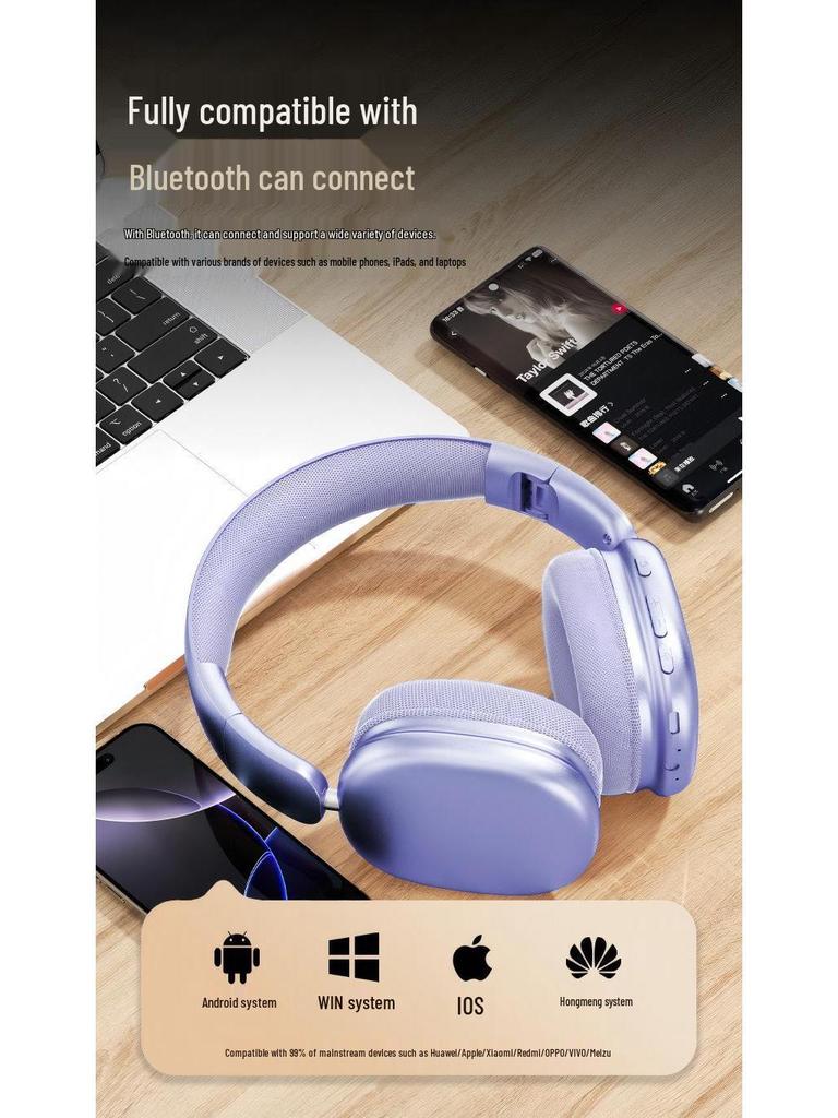 P9 2. Gen Kabellose Over-Ear Bluetooth Kopfhörer mit Geräuschunterdrückung und verlängerter Akkulaufzeit